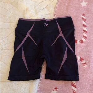 Gymshark Black and Purple Bike Shorts